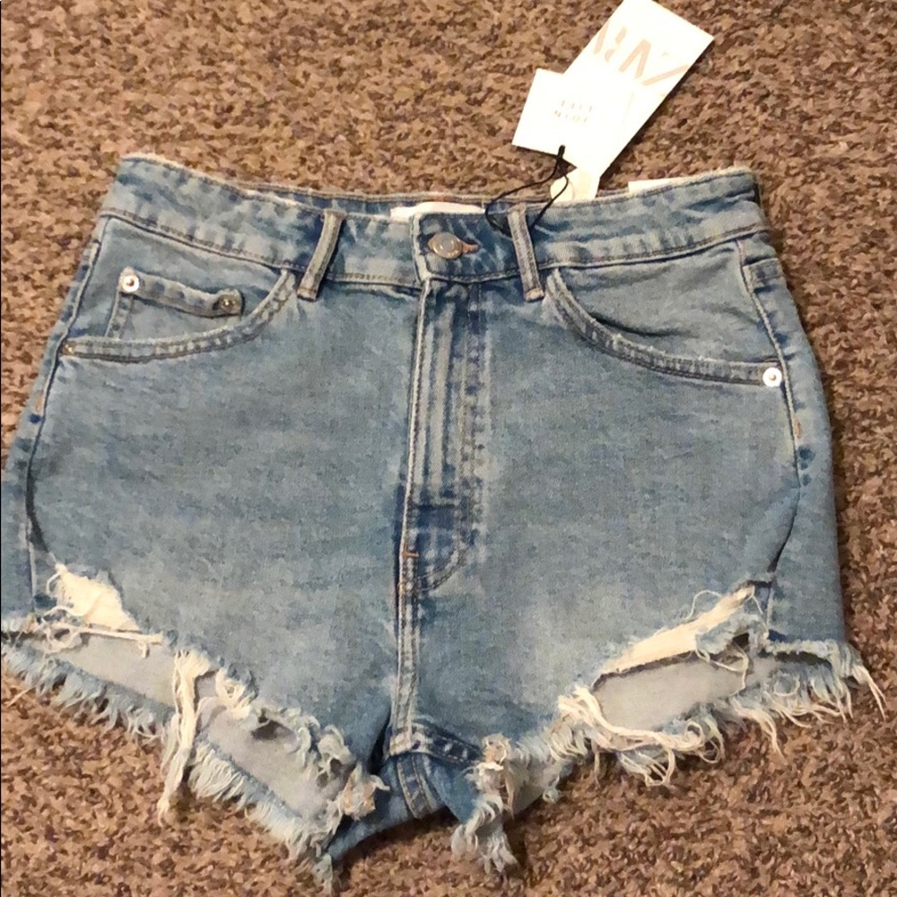 Hi-Rise Denim Shorts